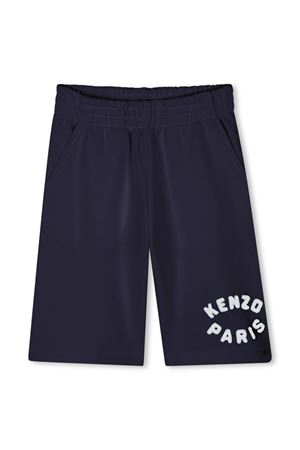 Navy blue cotton Bermuda shorts KENZO KIDS | K61181848